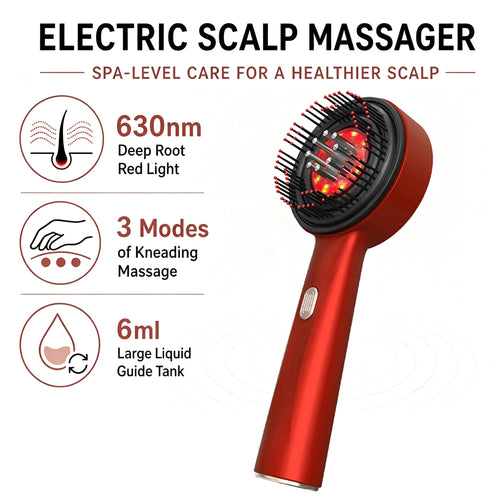 Lumira Scalp Renewal Massager - red light therapy scalp comb with serum applicator